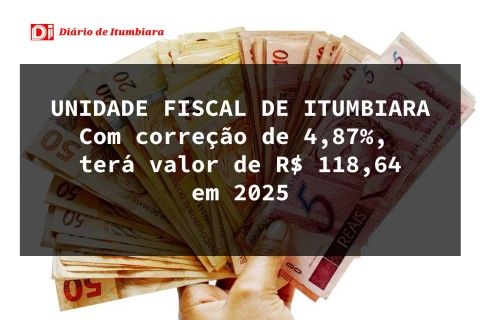 UNIDADE FISCAL DE ITUMBIARA  VAI A R$ 118,64 EM 2025